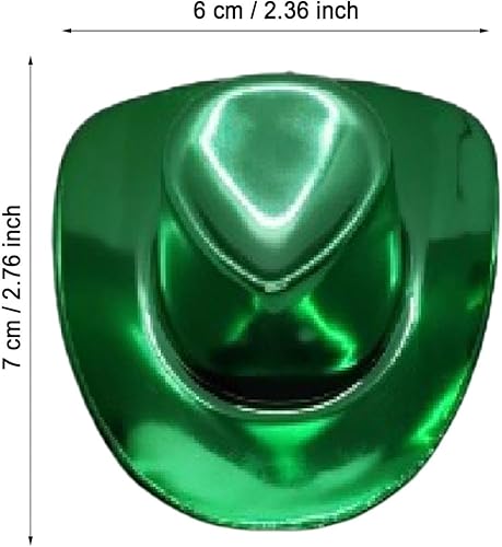 Miniatura 10 de 10 piezas de mini sombrero de vaquero de plástico pequeño sombrero de vaquero mini sombreros para botellas, sombrero de vaquero para cupcakes (azul)