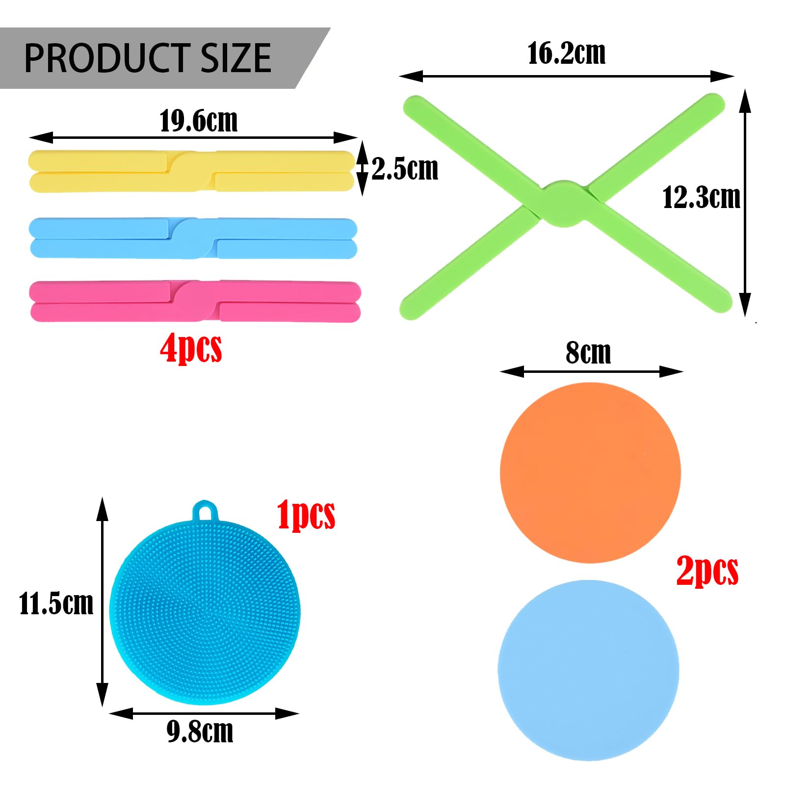 Sottopentola In Silicone Pieghevole - 4 Pezzi, Forma A Croce, Anti-calore - Foto 12