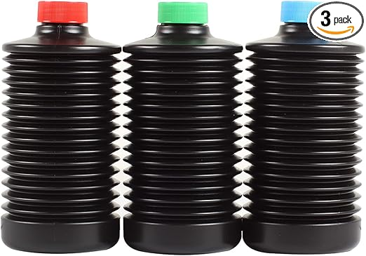 eTone 3X 1000ml Collapsible Darkroom Chemical Storage Bottles Foldable Liquid Container Film Photo Developing Processing Equipment Anti Oxidation Storage Laboratory Accessories