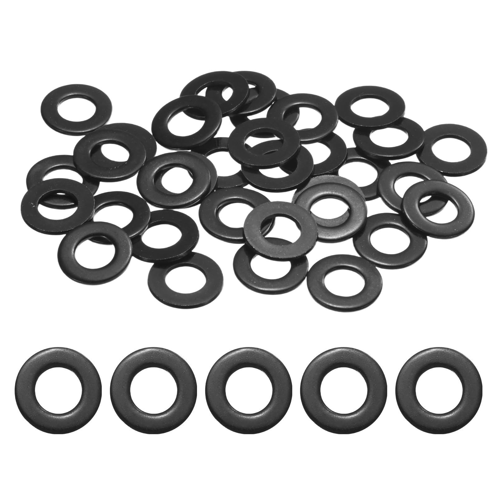 M METERXITY 50-Pack 5/16in Flat Washers 3/4in OD Black Galvanized