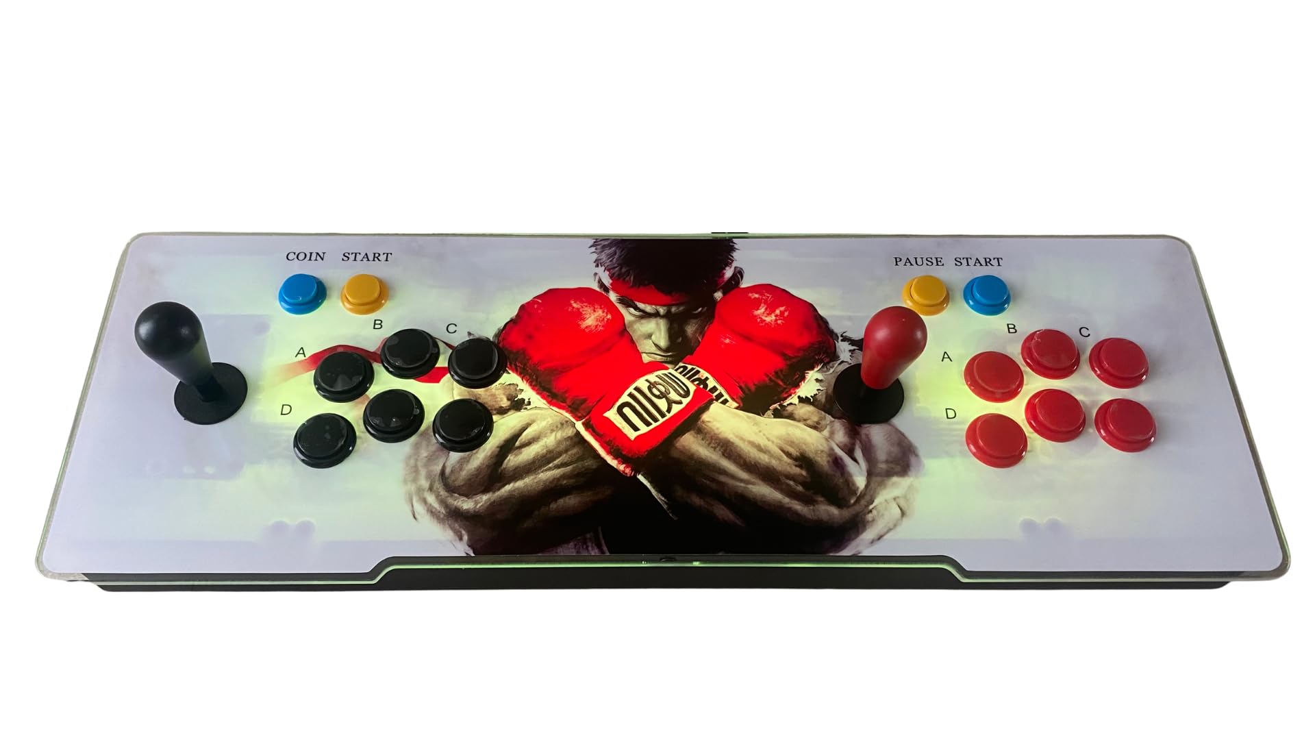 Consola Arcade con 28000 Juegos Retro y Juegos 3D con LED Que cambian de Color y Sistema de Sonido y joysticks ovalados