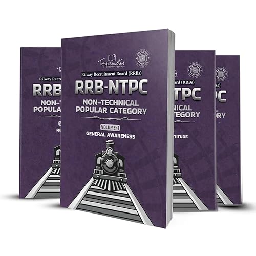 RRB NTPC Non-Technical Popular Categories Exam Preparation Study Material Notes in English Medium Set of 4 Books ToppersNotes Latest Edition