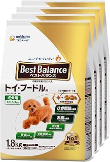 ベストバランス ドッグフード ドライ カリカリ仕立て トイ・プードル用 7.2ｋｇ(1.8kg×4) 国産 ユニチャーム[ケース品]