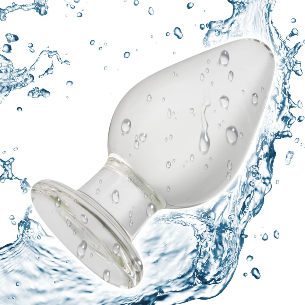 Plug Anale in Vetro Crystal Glass Plug Giocattolo Sessuale 10 * 4 cm Giocattolo Anale Principiante per Donne e Uomini Masturbazione Stimolazione del Punto G Plug Anali Giocattoli Sessuali