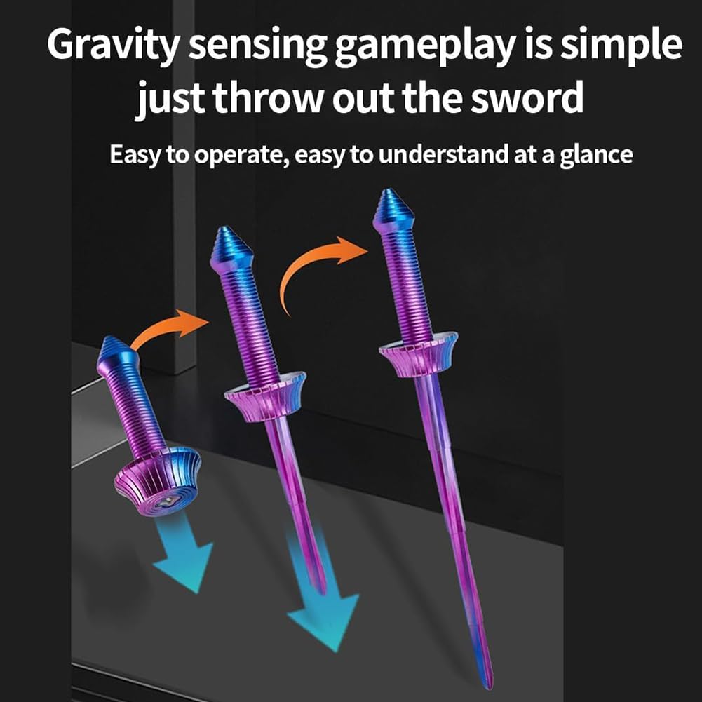 Retractable Sword Toys Samurai Sword Pattern Retractable Gravity 3D Printed Stress Relief Toy Samurai Sword Toy Retractable Cosplay for Kids Adults Gift