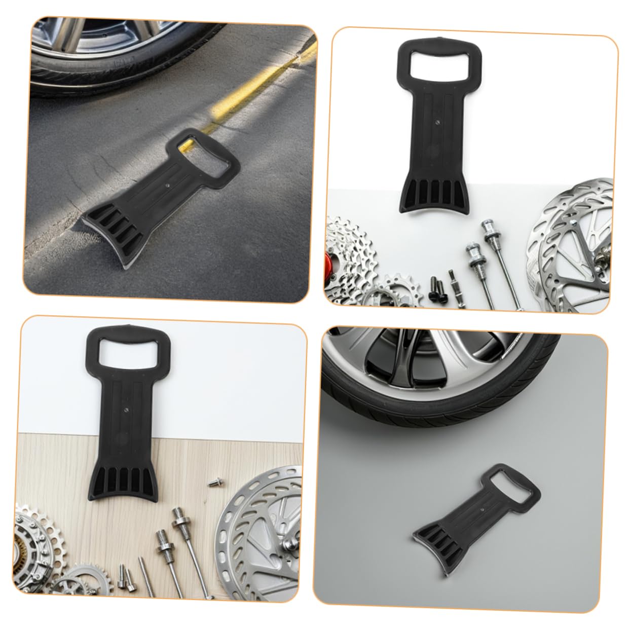 Smontagomme Auto 2 Pezzi in Plastica Nero per Cambio Ruota | Pneumatici e Vacuum Tire, Uso Fai da Te in Garage, Inserto Compatto per Assistenza al Montaggio