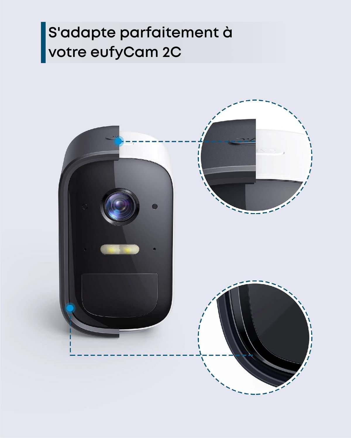 Housse en Silicone eufy Security pour caméra eufyCam 3C (Paquet de 2)