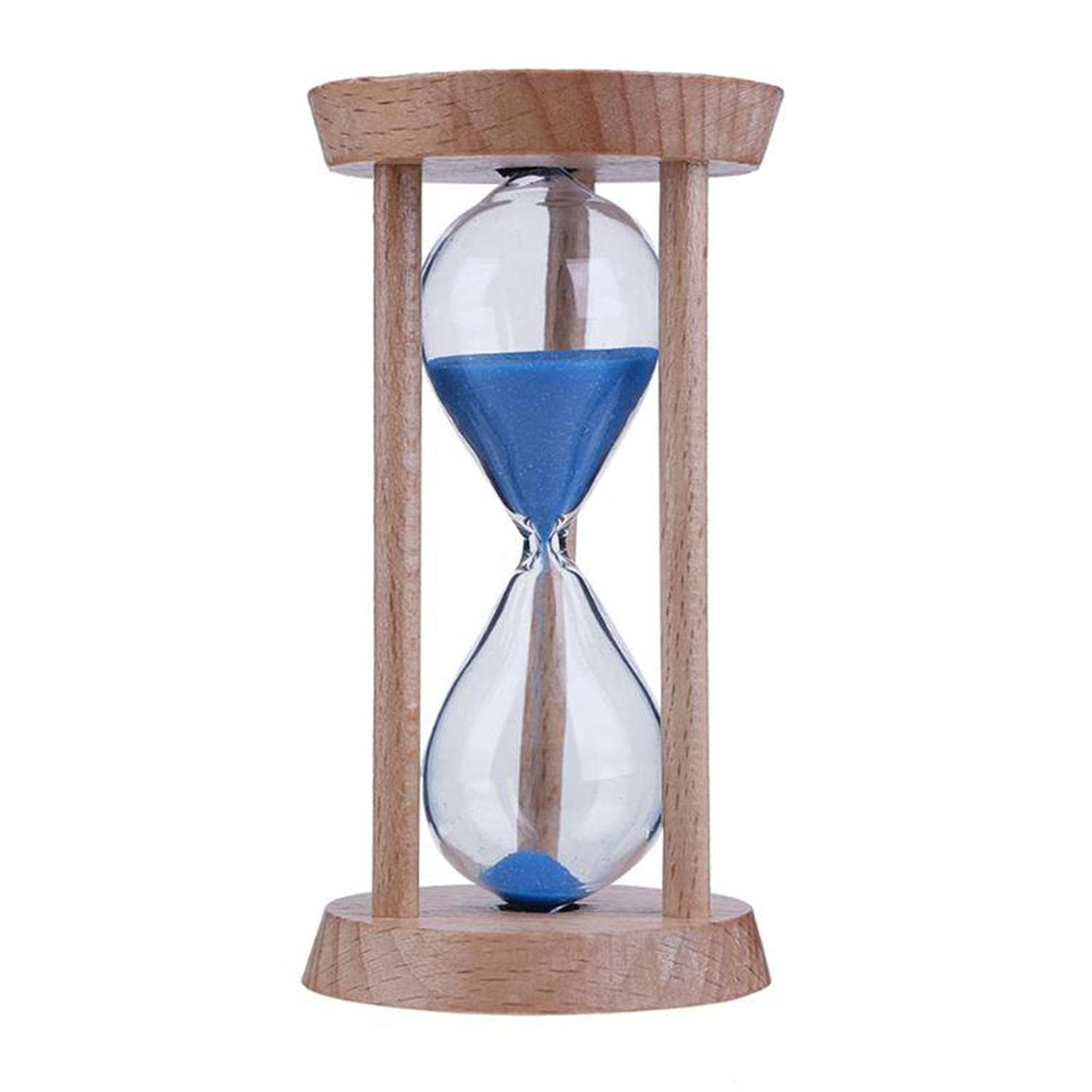 Sand Timer,Sandglass, 5 minut drewniana kwadratowa rama klepsydra klepsydra piasek zegar zegar 4 kolory świetny prezent dom/kawiarnia/biuro wystrój(Green)