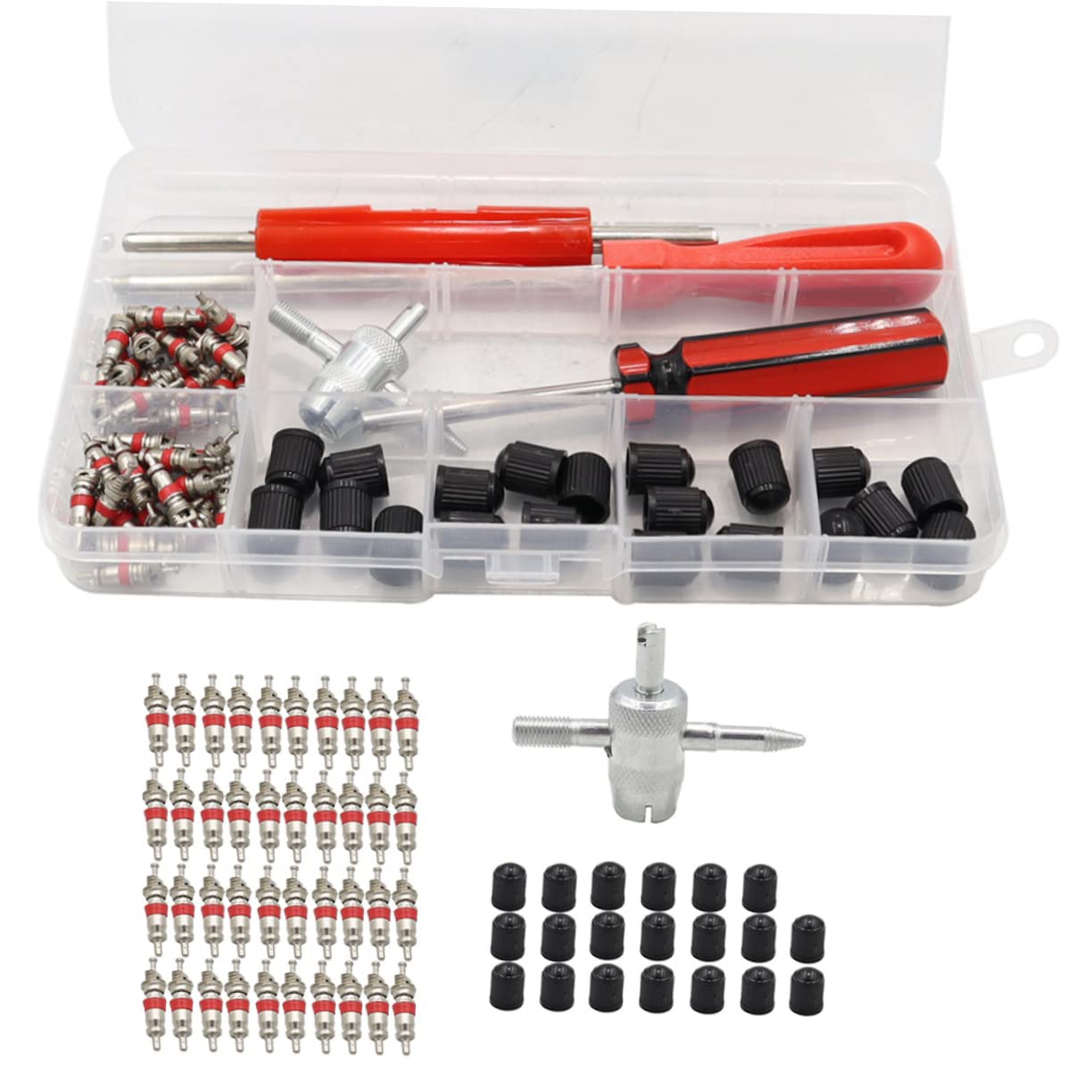 STOBAZA 1 Set Tire Valve Tool Kit Valve Stem Removal Installation Tool for Trucks Motorcycles Bicycles Electric Vehicles Durable Reliable