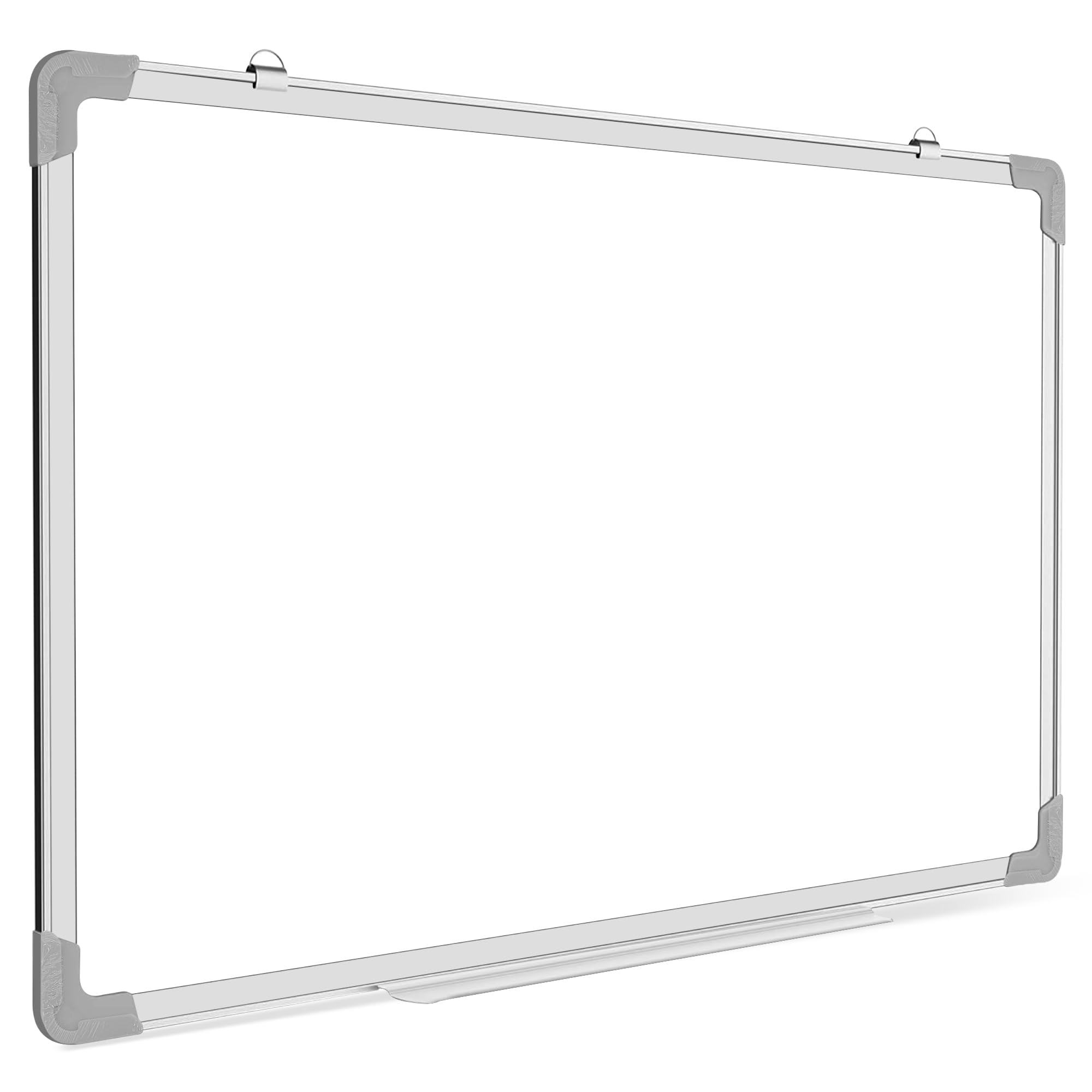 G4GADGET Magnetic Whiteboard 90x60cm with Pen Tray – Dry Wipe White Board with Aluminium Frame – Wall-Mountable Magnetic Notice Board for Home, Office, School, Classroom, Erasable