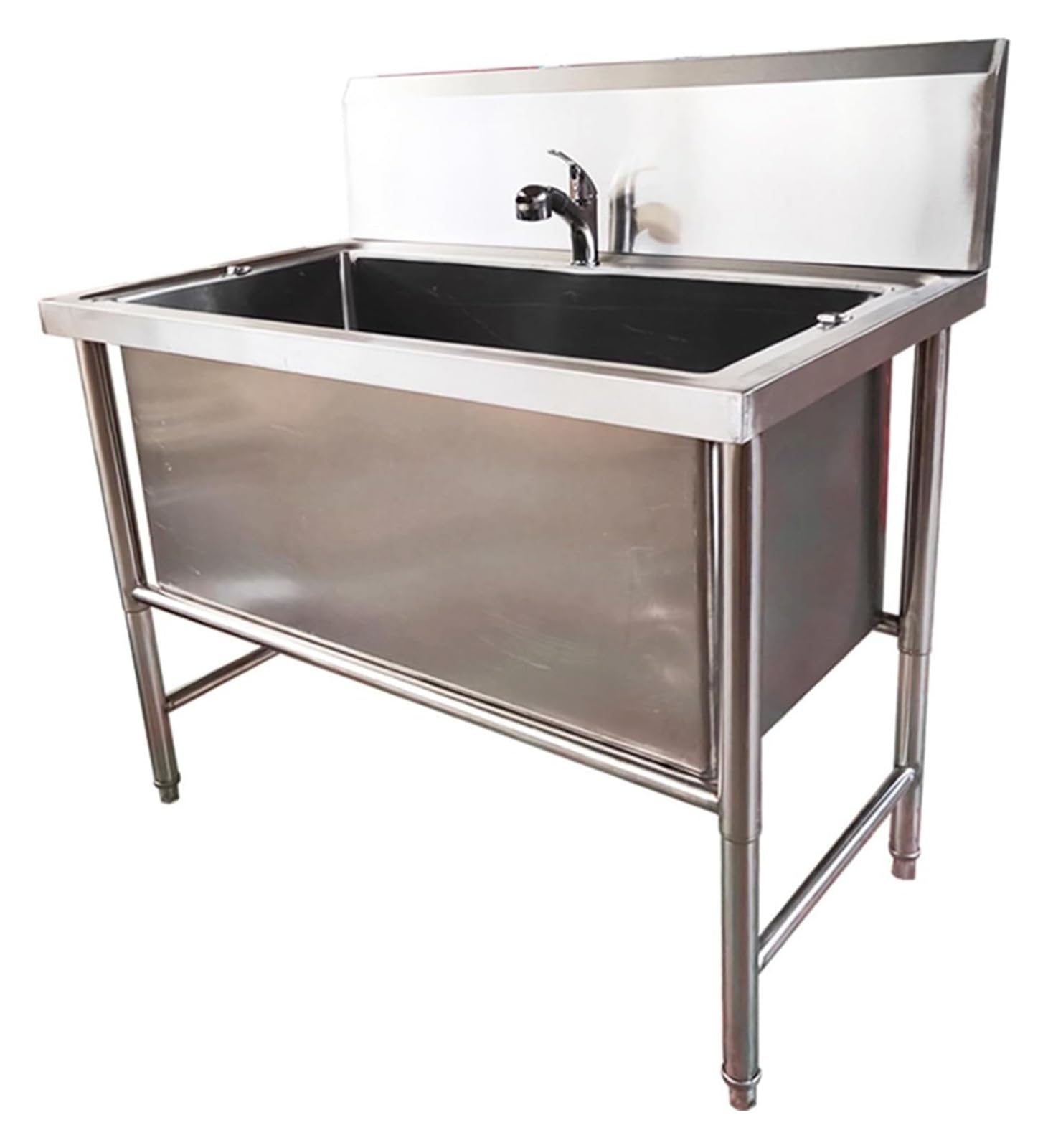 JINMLBO Pet Washing Station Sink Shower,Small Dog Washing Station,Large Dog Bathtub Dog Bathing Station for Home,Stainless Steel Professional Pet Dog Grooming Bath Tub(120cm/47.2in)