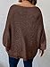 SOLY HUX Women's Plus Size Oversized Pullover Sweater Fall Fashion Crewneck Long Sleeve Casual Tops Plain Chocolate Brown 4X-Large Plus