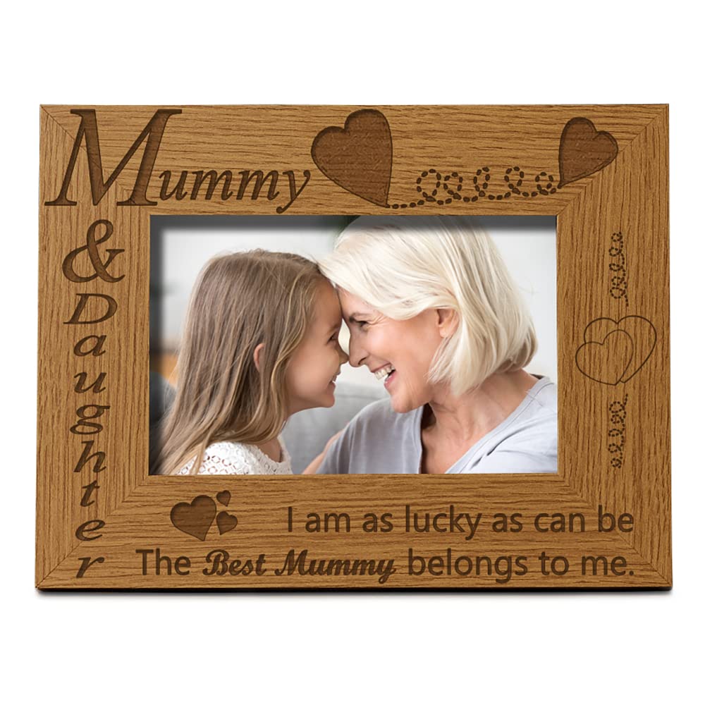 Mummy and Daughter Wooden Photo Frame Gift (5 x 7)