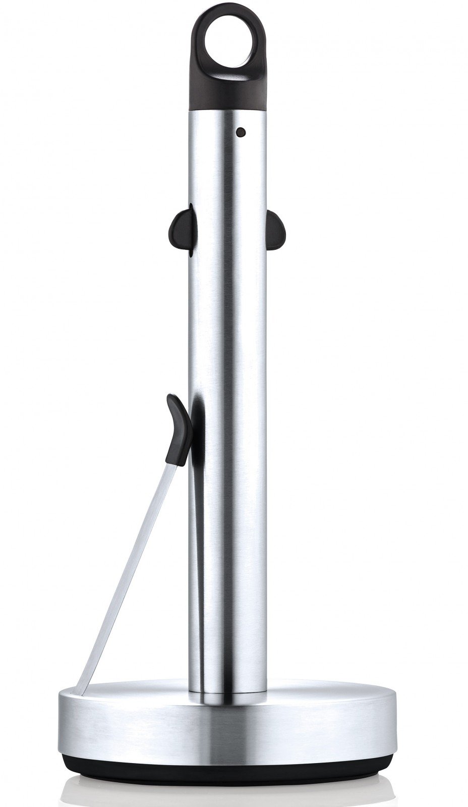 blomus -LOOP- Küchenrollenhalter aus mattiertem Edelstahl, stabiler Papierrollenhalter, Beschwert für Ein-Hand-Bedienung, exklusives Küchenaccessoire (H / B / T: 34 x 15 x 15 cm, Edelstahl, 63651)