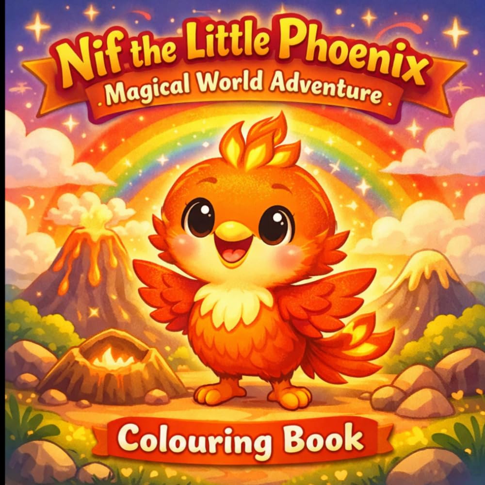 Nif the Little Phoenix: Magical World Adventure: Fun & Magical Colouring Book for Kids Ages 3–8