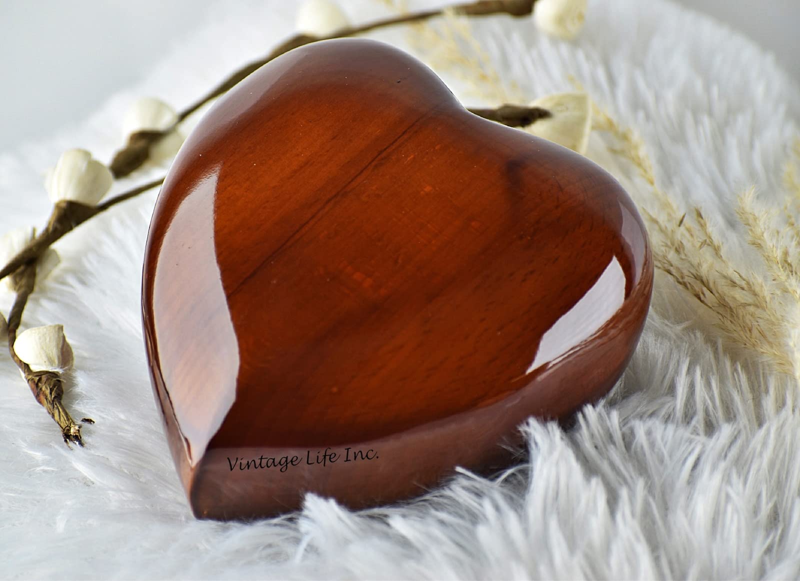 Urna A Forma Di Cuore In Legno Di Palissandro – Sempre Nel Cuore – Con Supporto In Ottone – 15,2 Cm – Per Ceneri Umane O Animali