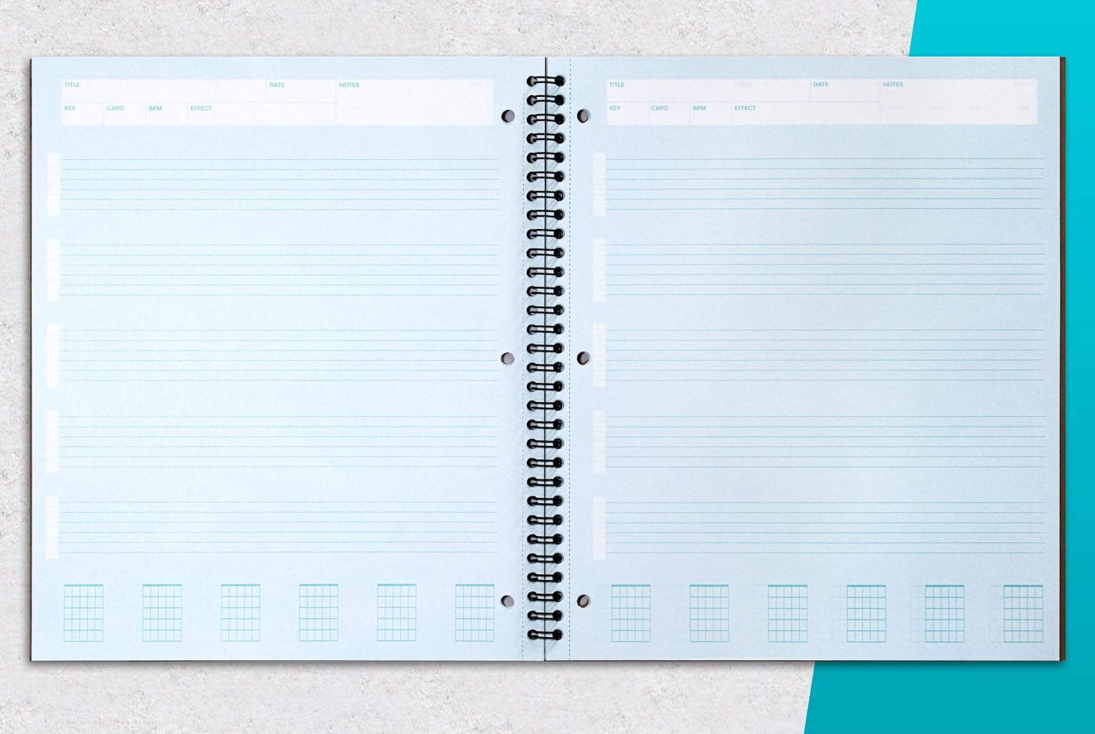 KOALA TOOLS | Guitar Tablature - Guitar Tab Notebook (1 Book) | 8.5" x 9.75" 60pp. - Blank Paper, Sheets for Music Chord Notation