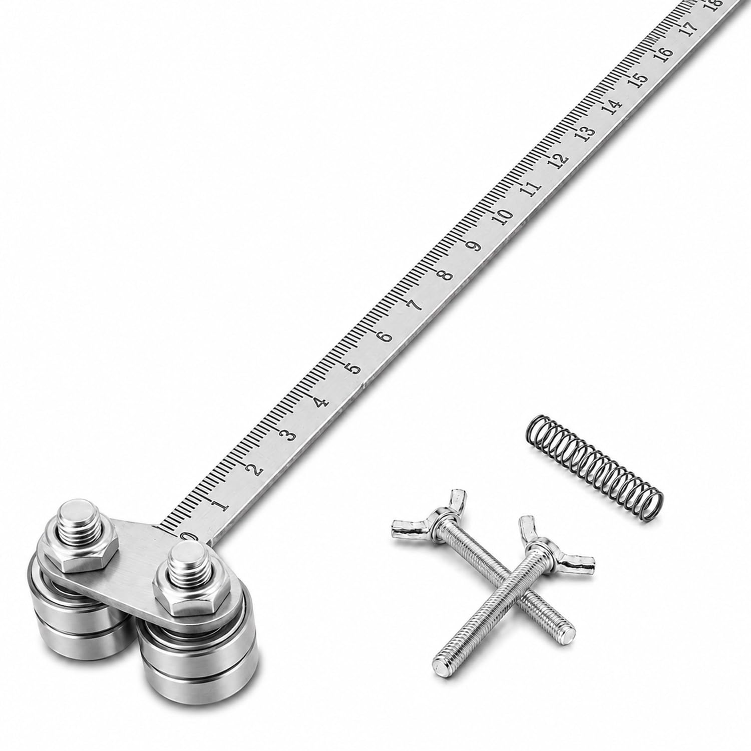 80cm Stainless Steel Dual-Axis Circular Saws, Stainless Steel Precision Cutting Tool, Adjustable Track Saw Guide with Clear Scale, Woodworking Saw Guide for Straight Cuts