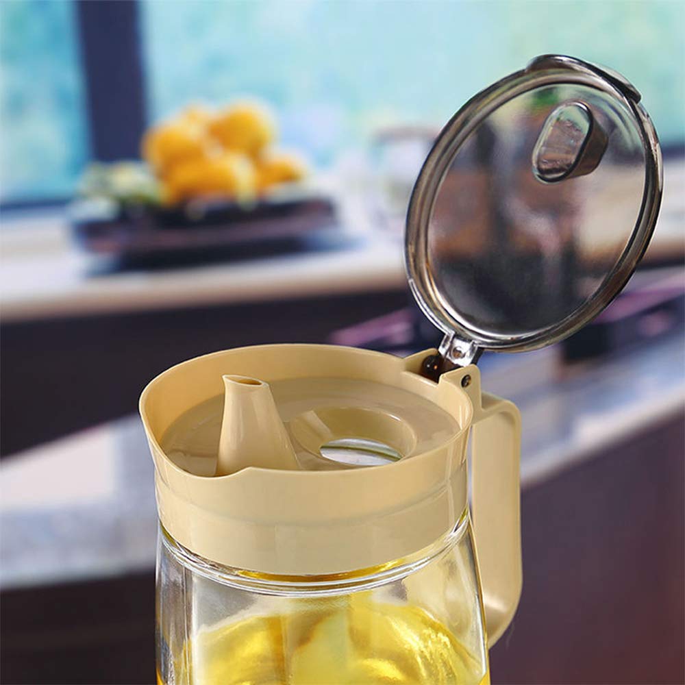 TENTA KITCHEN - Vinagrera/aceitera de Acero Inoxidable/dispensador de condimentos líquidos, Acero Inoxidable, Plateado (Beige-650ml)