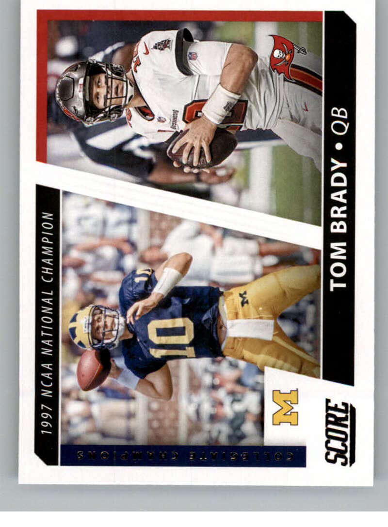 Amazon.com: 2021 Score Collegiate Champions #9 Tom Brady Michigan  Wolverines/Tampa Bay Buccaneers Official NFL Football Trading Card in Raw  (NM or Better) Condition : Collectibles & Fine Art