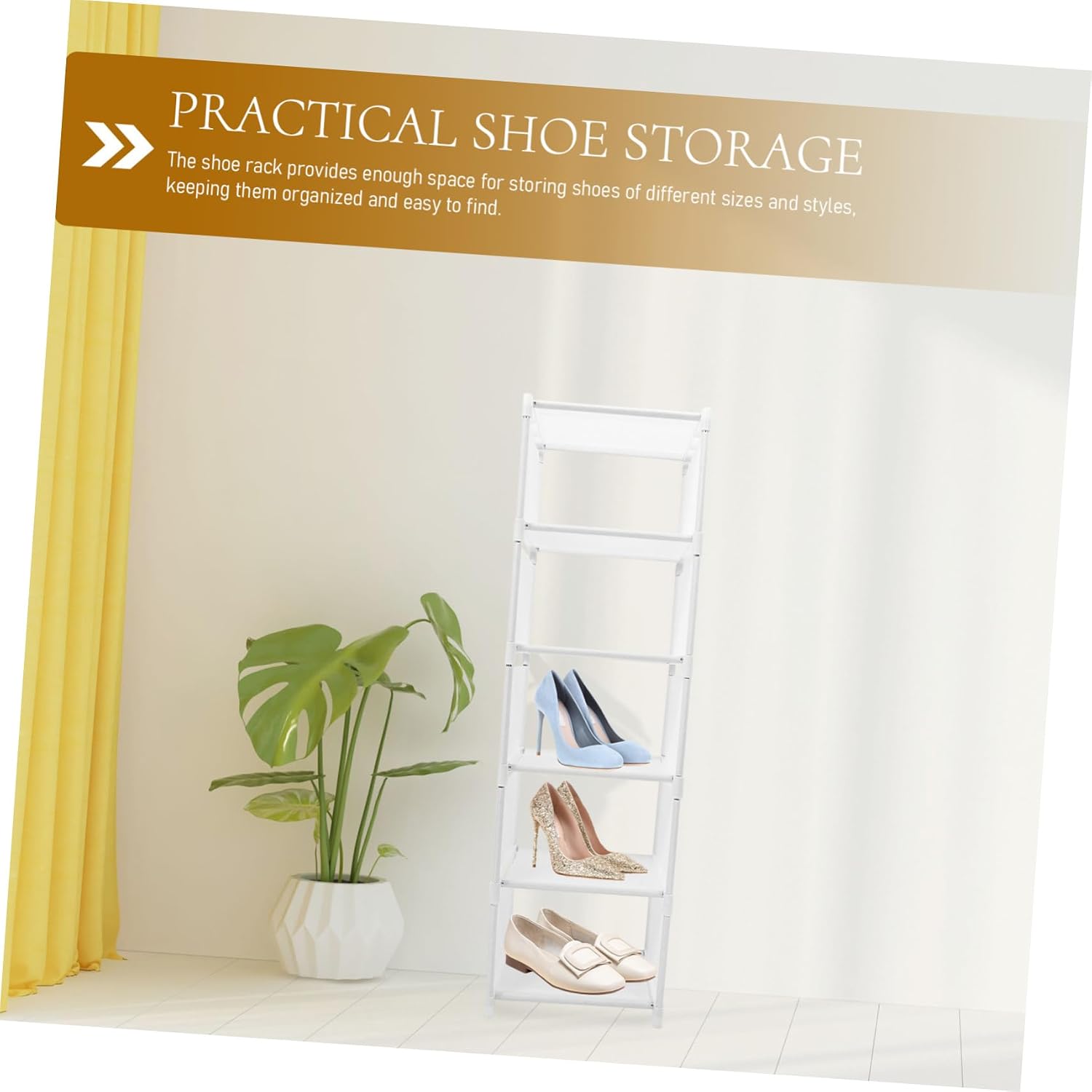 SOLUSTRE Shoe Storage Organizer Foldable Shoe Rack for Spaces Stylish Design for Entryway and Closet to Maximize Storage Capacity