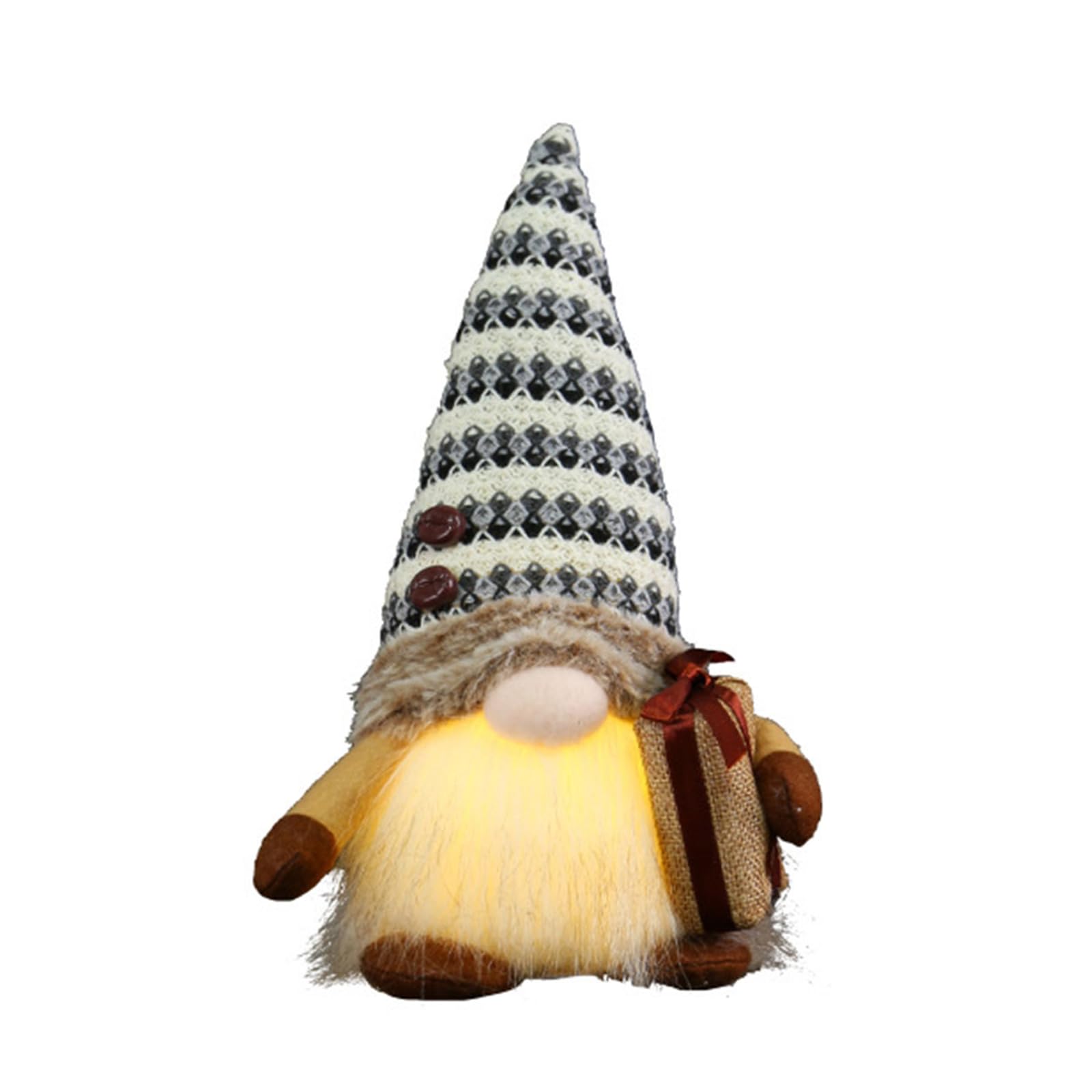Elnwnnkc Lighted Scandinavian Tomtes Nisse Swedish Faceless Dolls Coffee Bags Ornaments Farmhouse Kitchen Decoration Lighted
