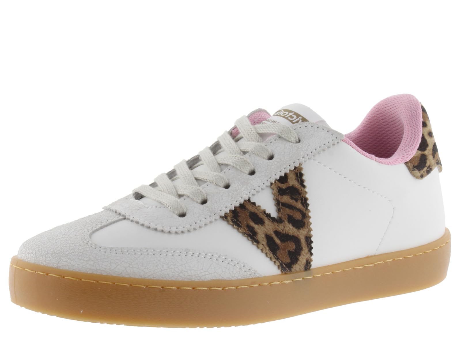 Victoria Basket Basse Berlin Ciclista Effet Cuir & Pièces en Croûte De Cuir en Contraste 1126204 pour Femme