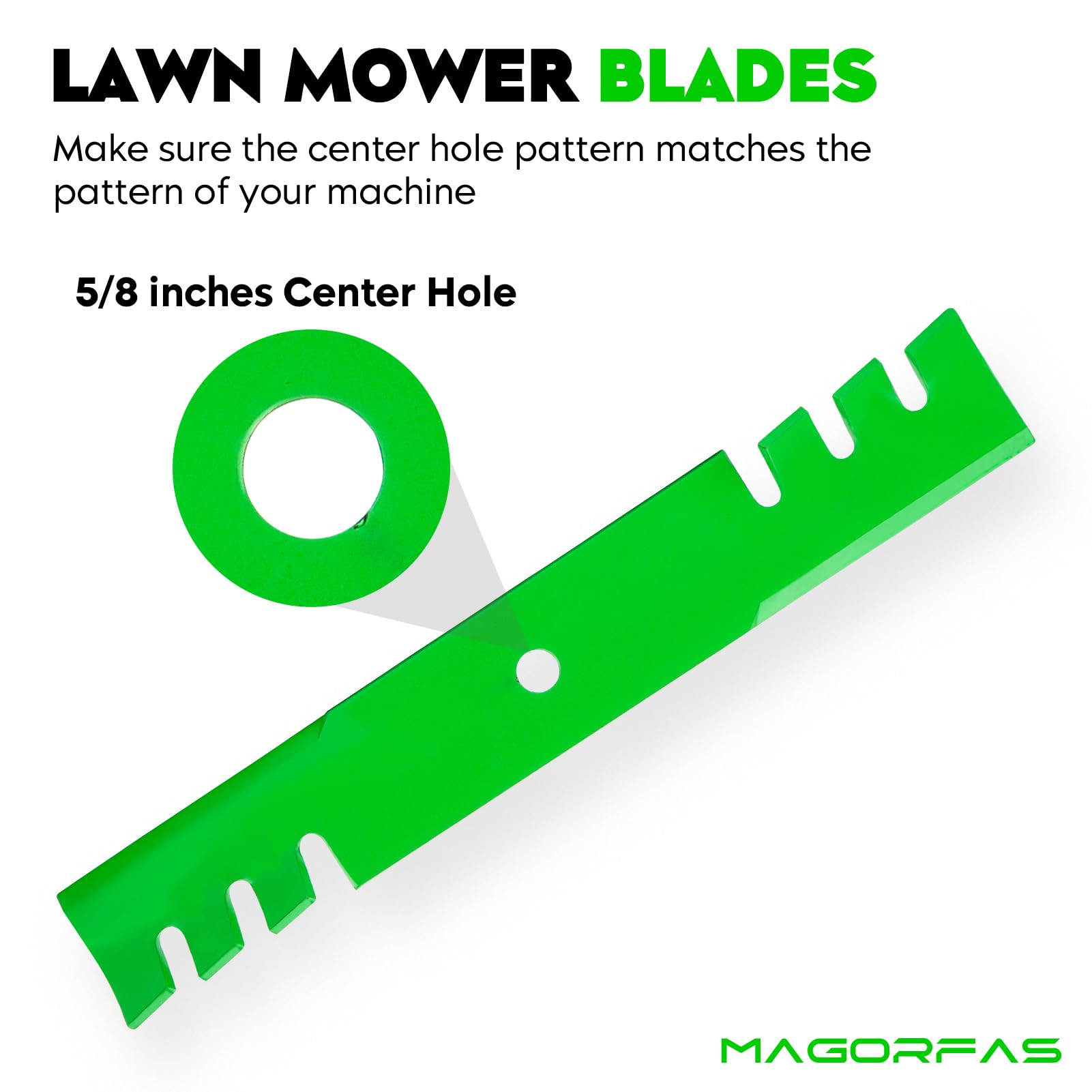 Cuchillas dentadas para cortacésped para 038-5350-00 795757 AM104489 para Scag Freedom Z Gravely Pro 1548G 1948H Pro-Stance 1948FL 2048FL 122 cm, 3 unidades