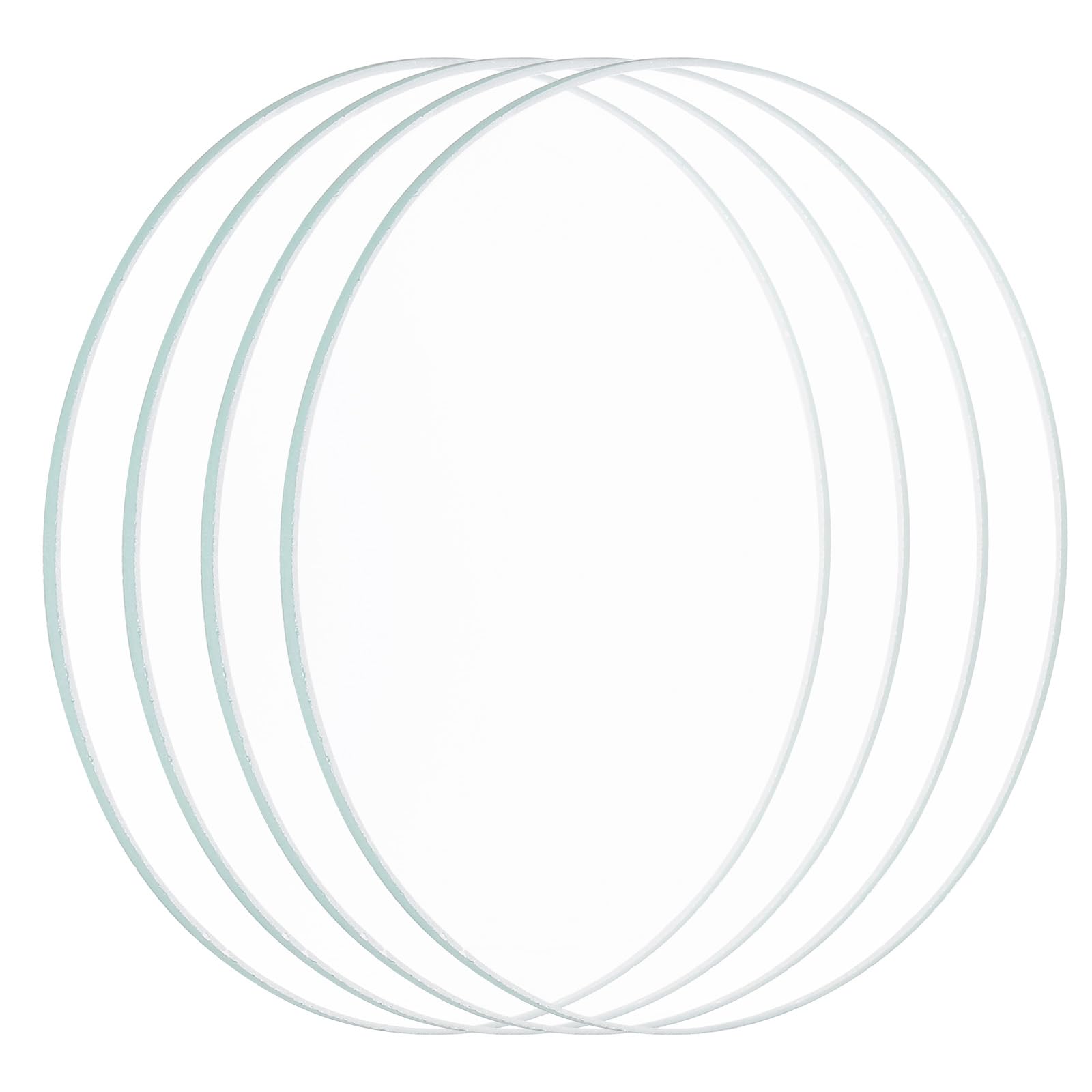 PATIKIL 2.91" Dia LED Lens, 4 Pcs Polished Edge Flashlight Replacement Parts Glass Lens for Light Source Lens Replacement Transparent