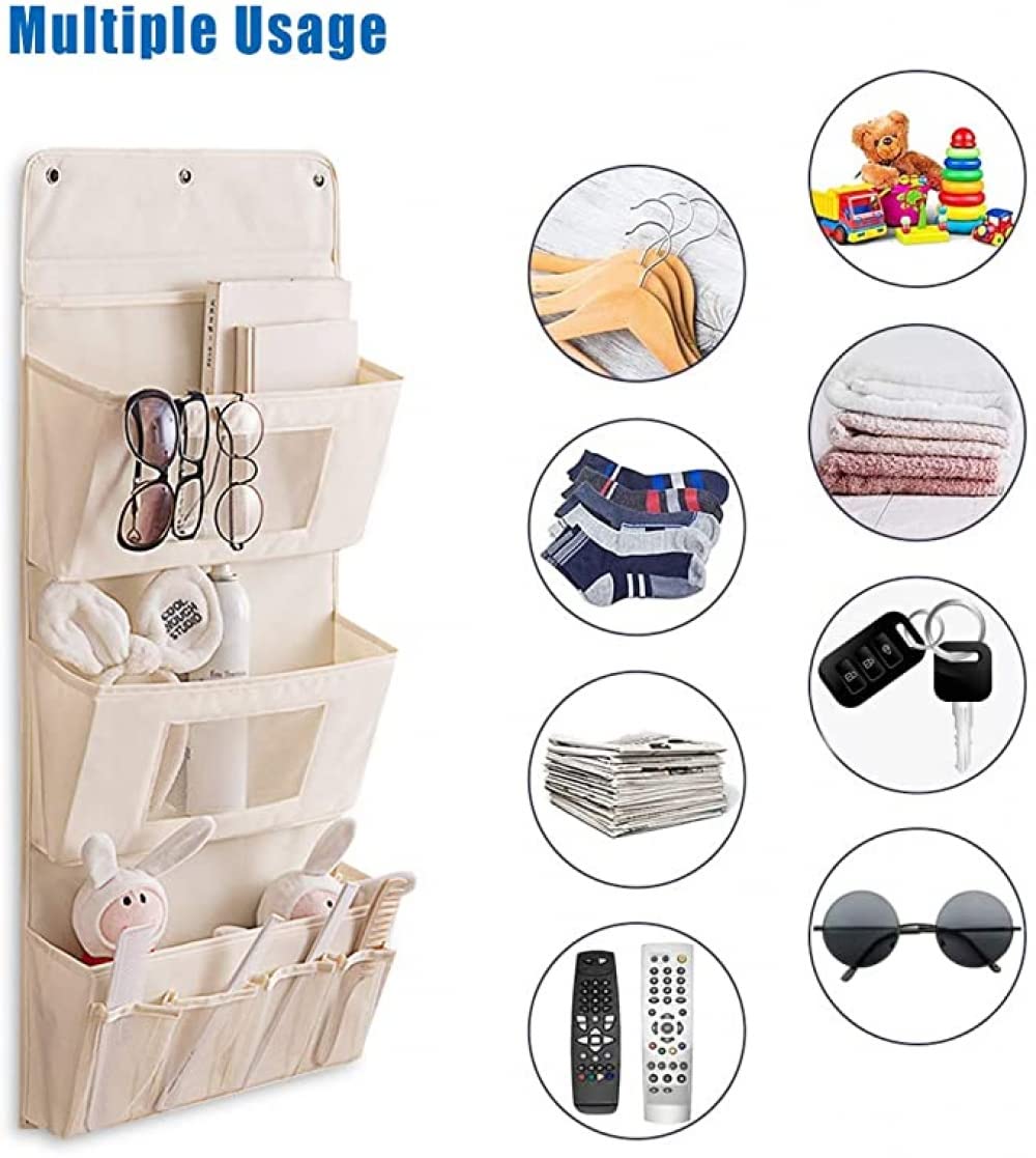 YXSH Organizer da Appendere Borsa Portaoggetti con Tasche Porta Muro Organizzatore Pratico Portaoggetti in Stoffa per Casa Ufficio