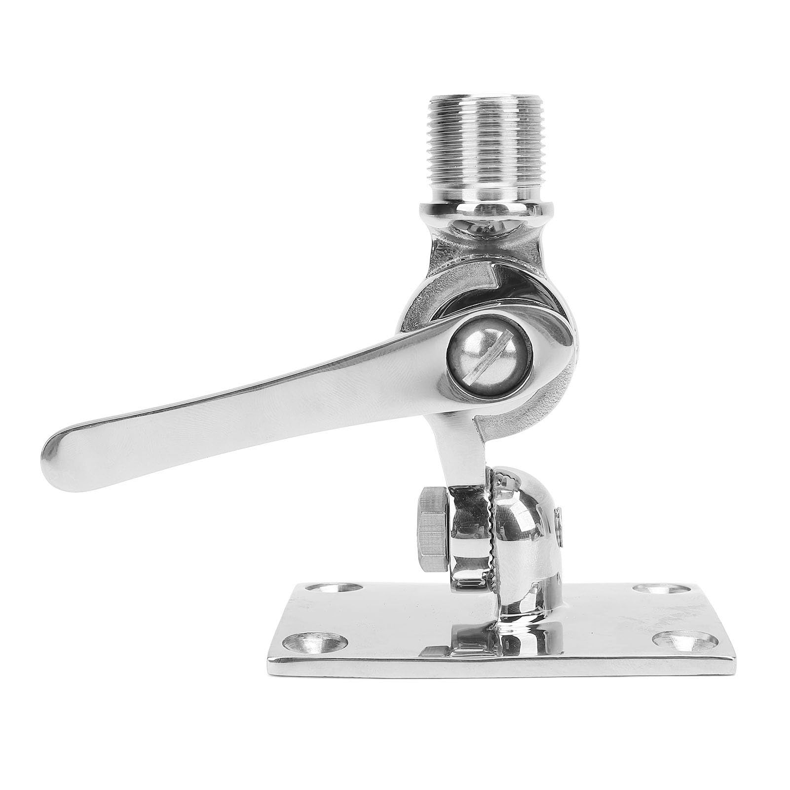 Supporto a cricchetto per antenna VHF in acciaio inox regolabile per