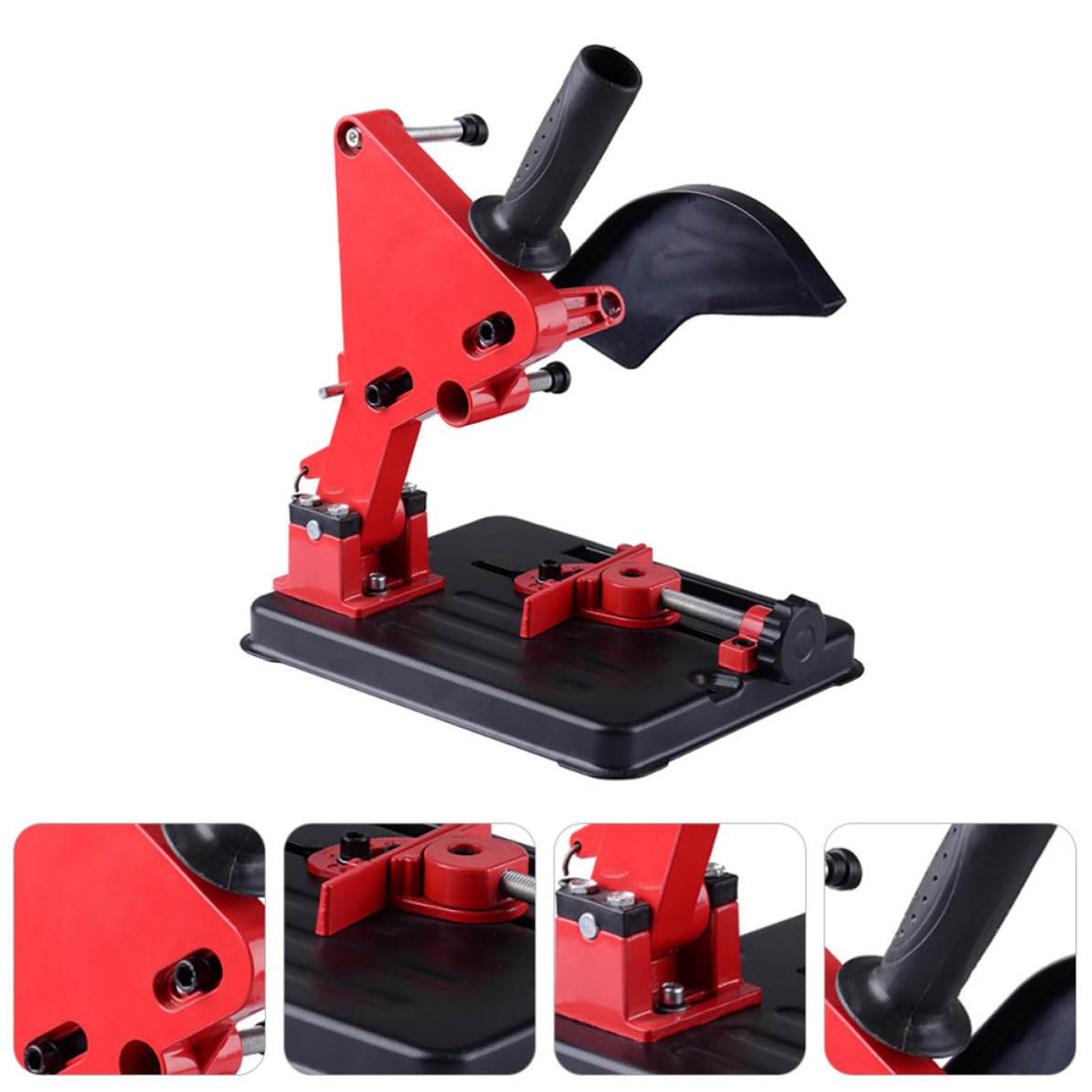 Soporte para Amoladora Angular de Escritorio en Aleación de Aluminio Ligero y Hierro Resistente para Uso Multifuncional en Corte y Lijado