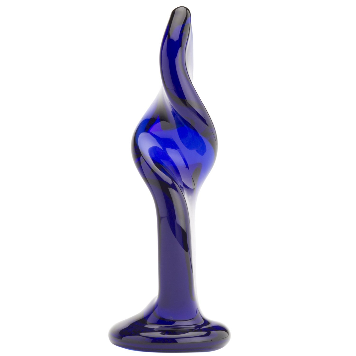 GLASSVIBRATIONS - Dildo di vetro - Blauer Korkenzieher