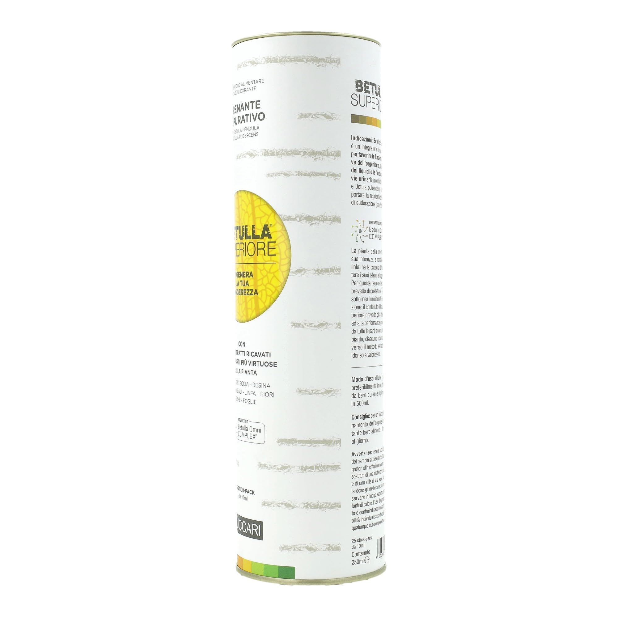 Zuccari Betulla Superiore, 25 Stick-Pack da 10ml, Integratore Alimentare con Estratti Completi di Betulla, Supporto per Depurazione, Drenaggio e Funzionalità delle Vie Urinarie