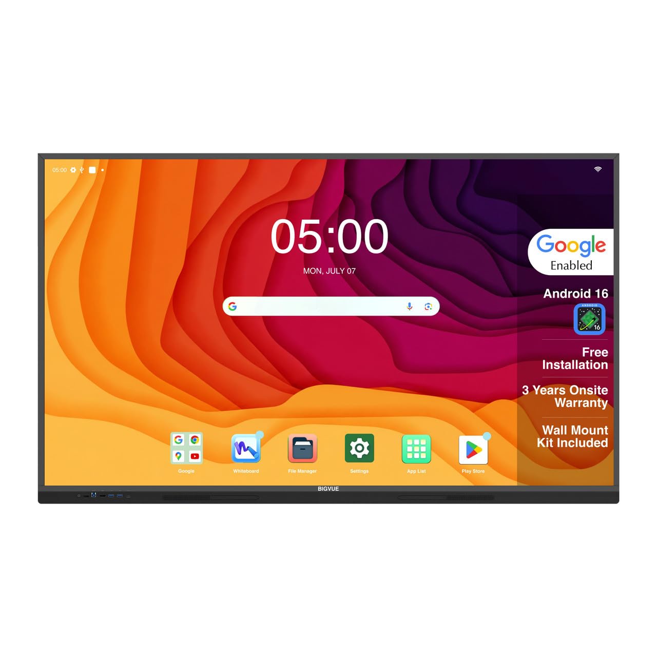 65 Inches Interactive Flat Panel (ADPM), White Board 4K UHD Multi-Touch Screen Display 3840 x 2160 Pixels Android 14 with Windows (Optional), 8 GB RAM 256 GB ROM, for Teaching & Office Use-image-43