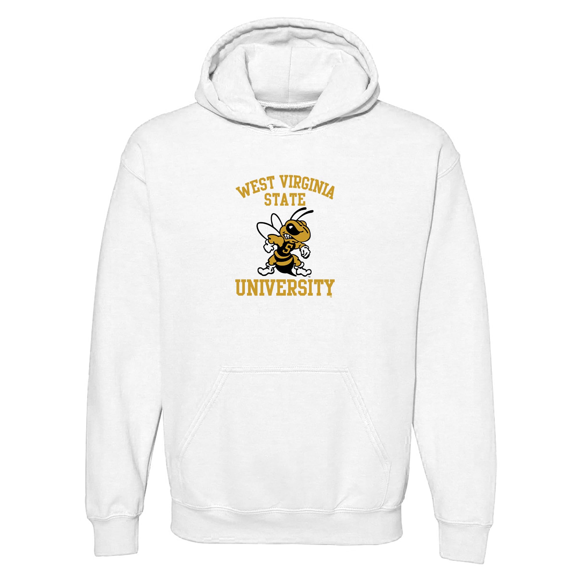 UGP Campus Apparel NCAA Officially licensed College - University Team Color Arch Logo Hoodie, West Virginia State University Yellow Jackets White, XL โ image 1