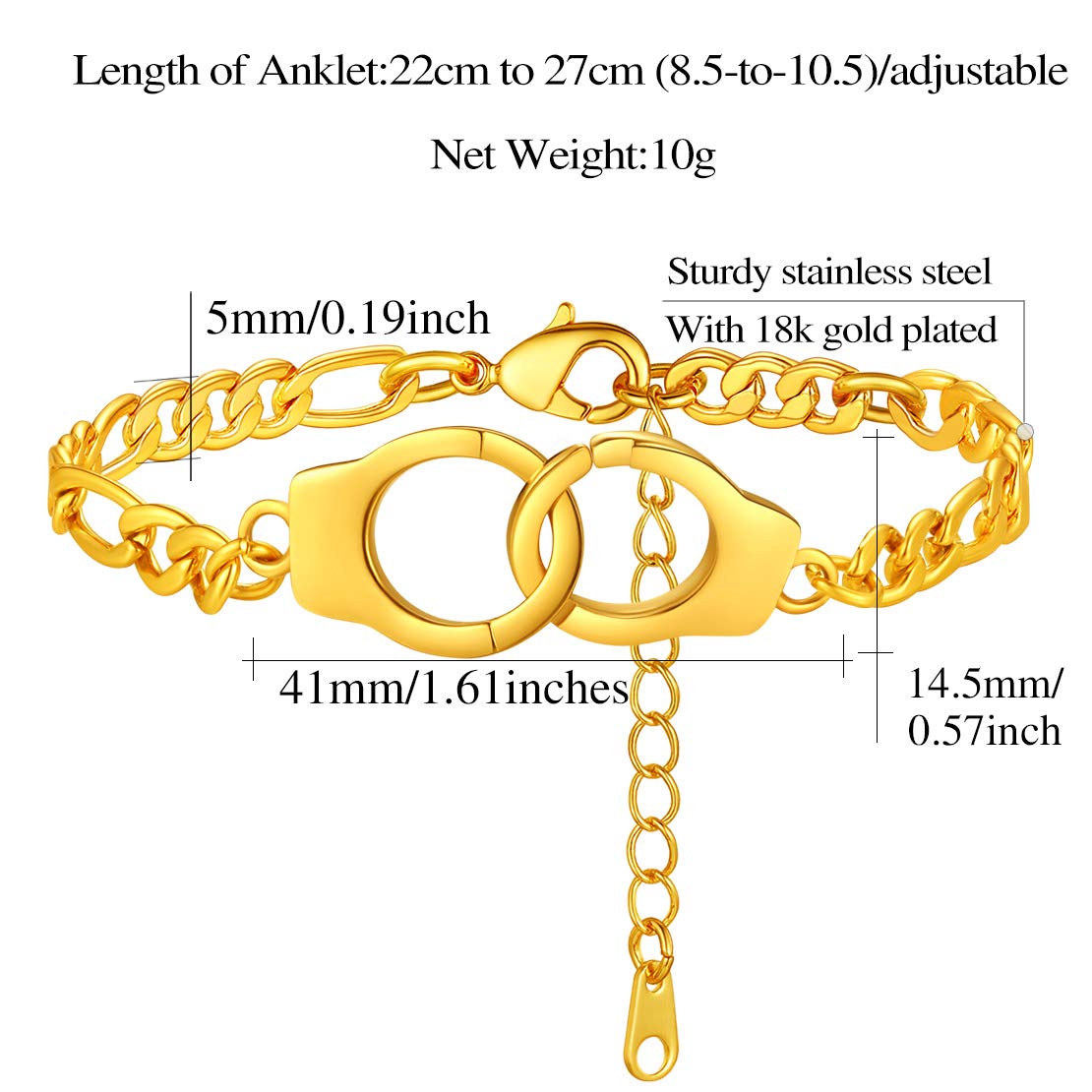 FindChic Collar/Pulsera/Tobillera de Esposas Abierto Acero Inoxidable Plateado/Dorado/Negro Joyas Personalizadas para Hombre Mujer