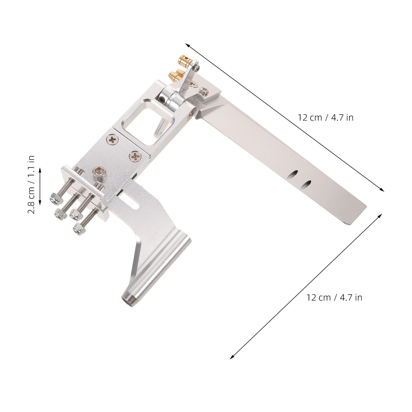 Zerodeko Kit de timón para Barco RC de 110 mm con Eje de 4 mm, Absorbente