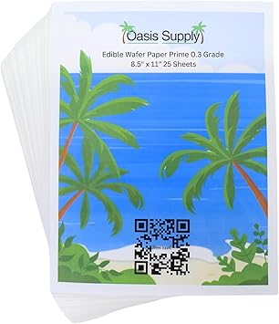 Oasis Supply 25 Piece O-Grade Wafer Paper Pack, 8" by 11"