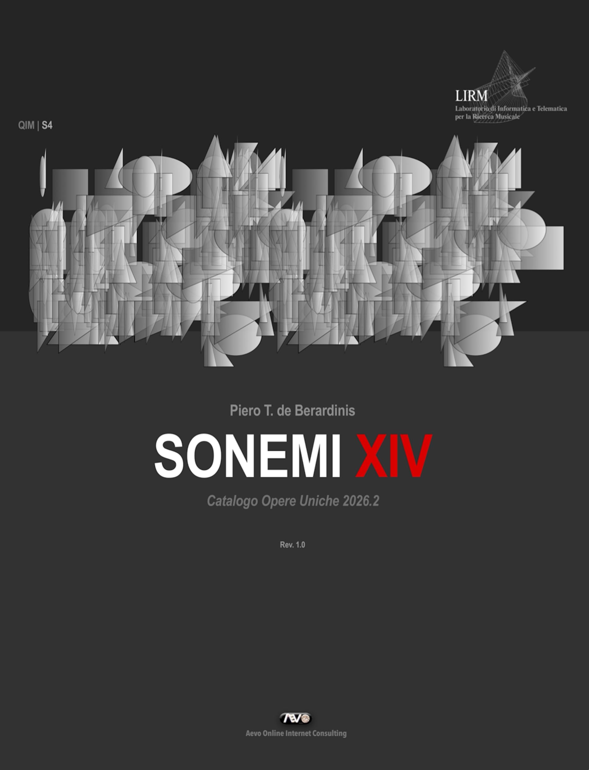 Sonemi Catalogo Opere Uniche 2026.2 Vol. XIV catalogue art italien unique