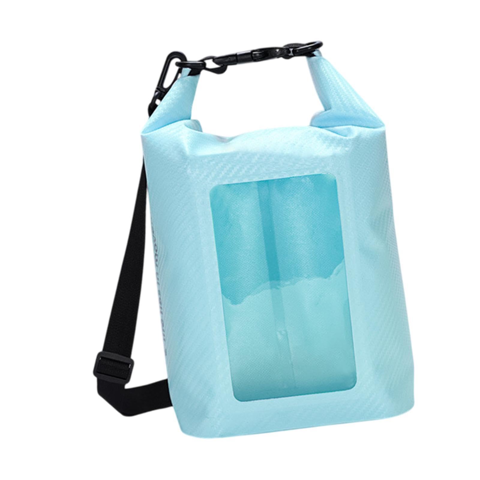 SNAPPSY Waterproof Phone Pouch 5L Outdoor Sack Dry Bag for Trekking Drifting Boating Light Blue-image-11