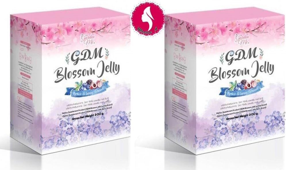 (2 Boxes) GDM Blossom Jelly Block and Burn 5 Berry Extract Drink For Weight Loss Dietary Supplement 2 Flavours in a box (20 sachets/box)