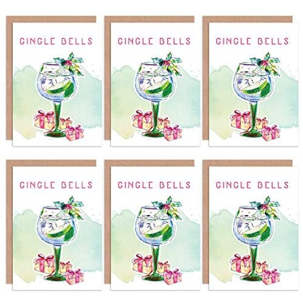 Wee Blue Coo Blue Wee Coo Christmas Cards X6 Christmas Gin Tipsy Coo Funny Cards Set Cards