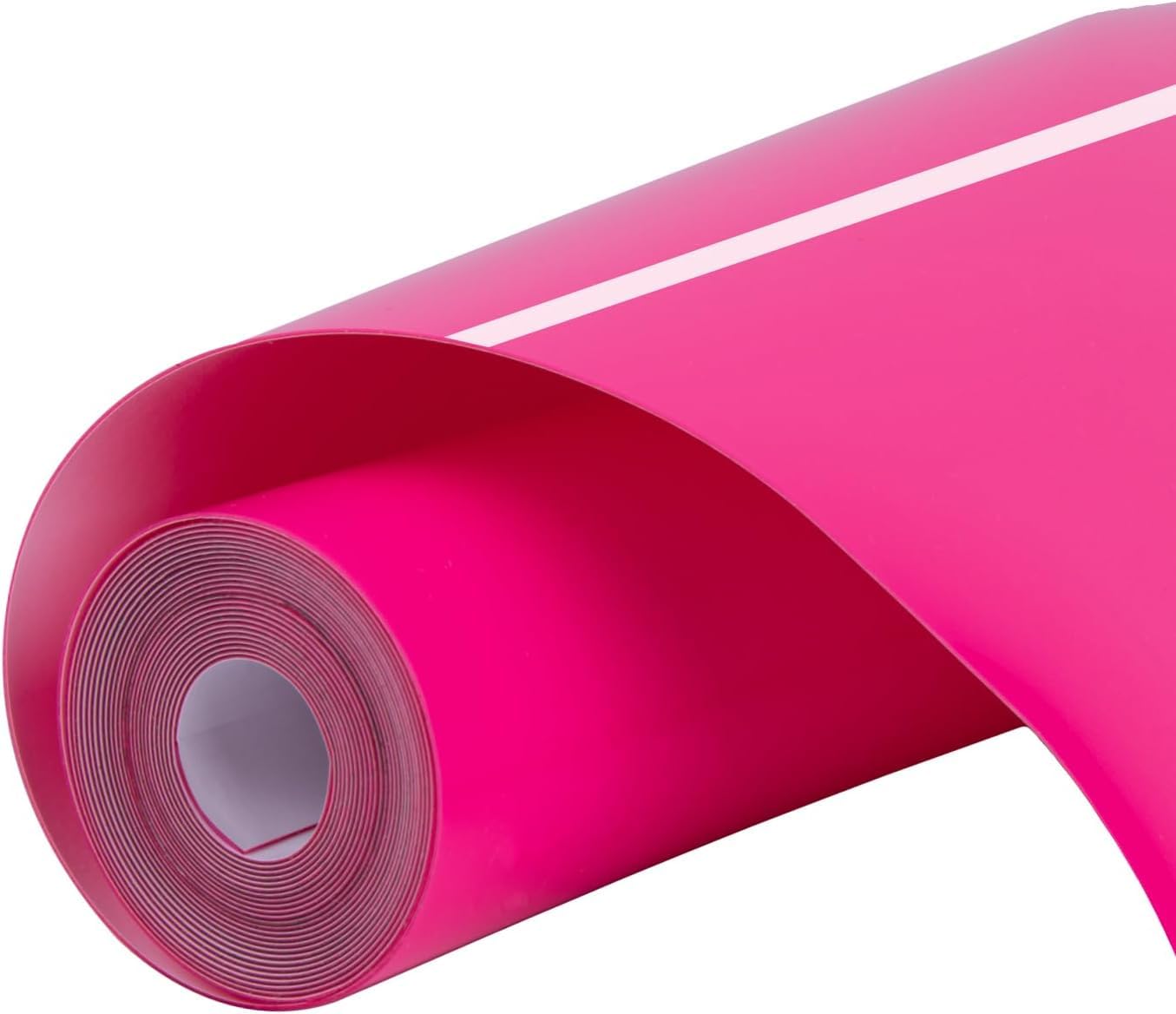 HTVRONT Puff Vinyl Heat Transfer - 10" x 6ft Pink Iron on Vinyl Roll for T Shirts, 3D Puff HTV Heat Transfer Vinyl Compatible with Cricut Cutting Machine- Easy to Cut & Weed & Transfer (Hot Pink)