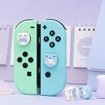GeekShare Bouchons de poignée pour le thème animal mignon, compatibles avec le commutateur Nintendo & Commutateur Lite Uniquement,Couvercle de joystick en silicone,4PCS - Jeu Chat