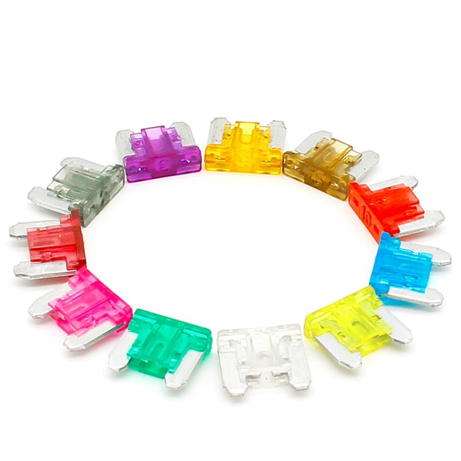 110pc/bag Low Profile Mini Auto Fuse Kit Boat Blade Fuse Kit Car Fuse kit 2A 3A 5A 7.5A 10A 15A 20A 25A 30A 35A 40A Each of 10pc