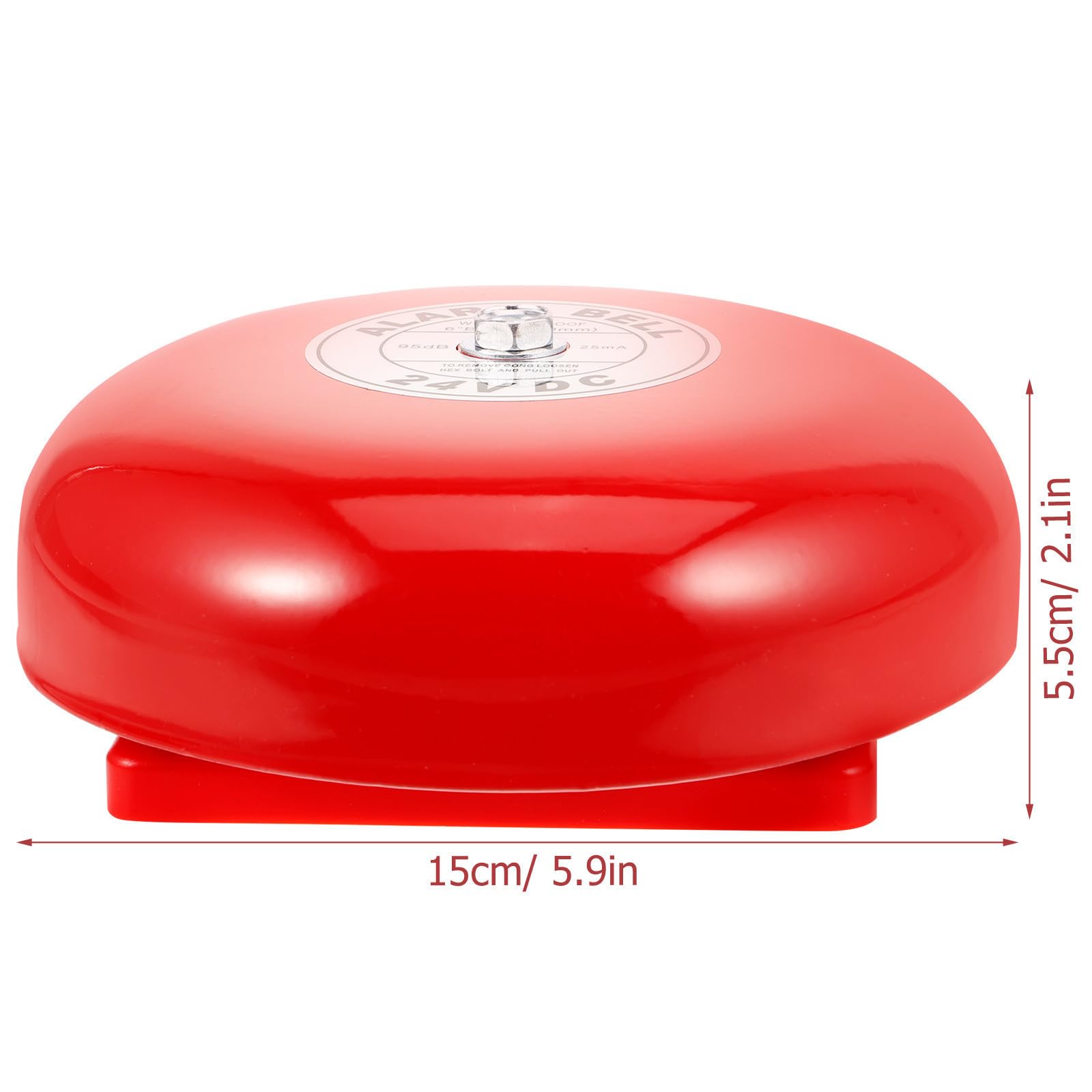 Alarma de Timbre Eléctrico Rojo de 24v para Seguridad Industrial y Sistemas de Elevación, Campana de Hierro Recordatorios Oportunos y Aplicaciones Versátiles