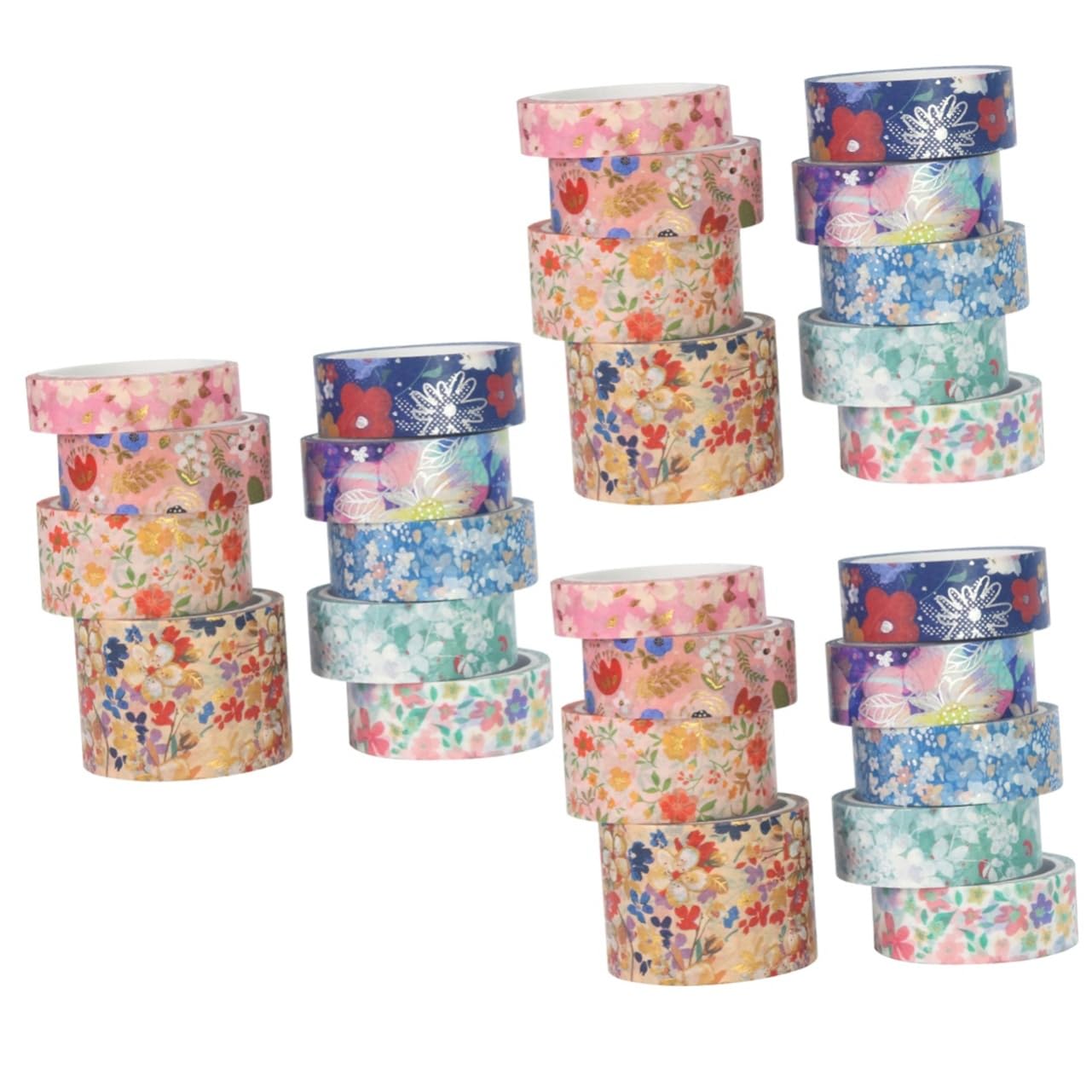 Artibetter 3 Sätze Diy Washi Tape Mit Frischen Blumenmustern Dekorative Klebebänder Für Scrapbooking Journaling Und Bastelprojekte Handgefertigte Designs Für Gestaltung 9 Rollen * 3