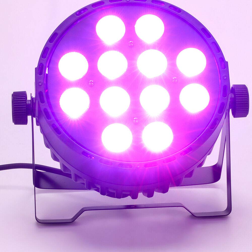 Par - Faretto da palcoscenico, 120 W, 12 LED, RGB, per feste, carnevale, discoteca, sala da ballo, palcoscenico, 4 in 1