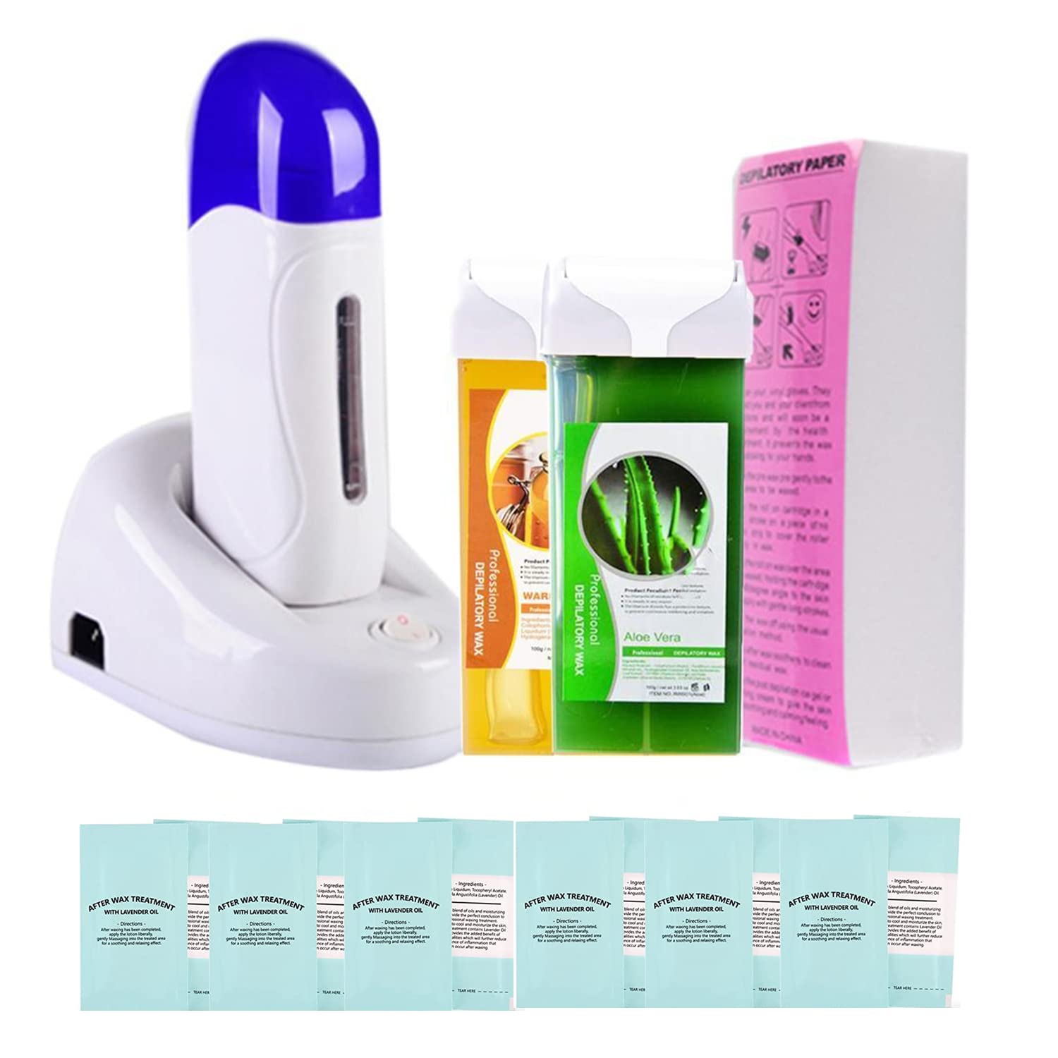 GNIXTING Wax Roller Kit for Hair Removal, 5 in 1 Wax